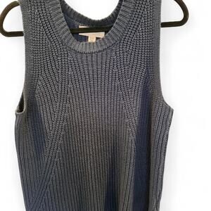 Grey and blue knit sweater